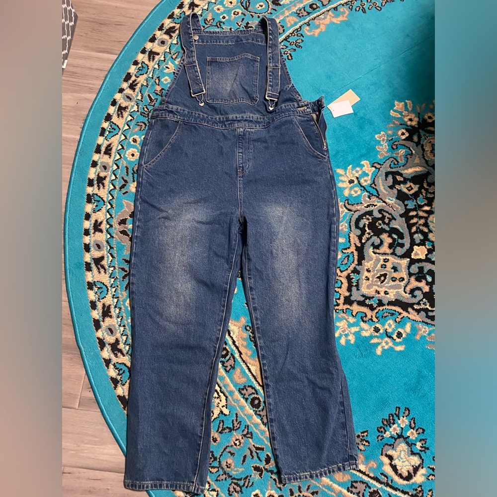 JustFab Blue Denim Women's Overalls